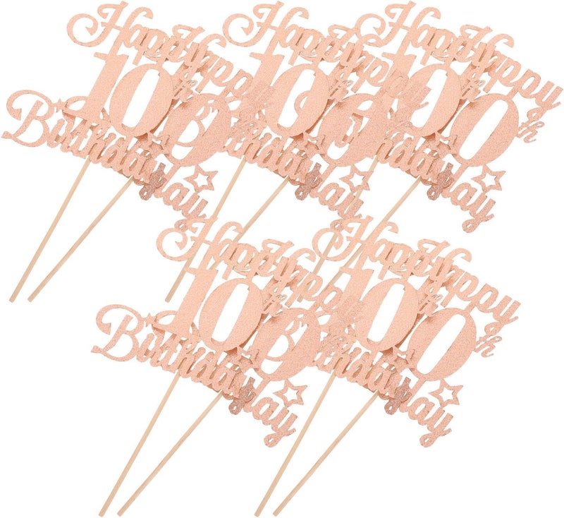 CHILDWEET 10pcs Glitter Number Cake Toppers for 10th Birthday Party Decorations, Non-edible Dessert Picks for ’ Birthday Cake Supplies - Image 1
