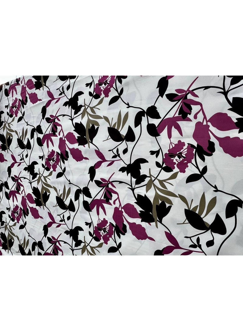 3 Pieces Flat Bedsheet Set with Floral Pattern King Size Bed Pillow Cover Set with 1 Bedsheet  2 Pillow - Image 2