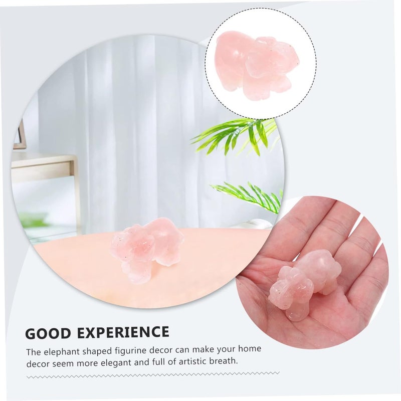 klarako 5pcs Figurines Pocket Figure Office Decoration Mini Desktop Pink Figurine Ornament Decor Craft Ganesha Collectible Animal Collecible Lovely Hand for Fortune Good Miniature - Image 2