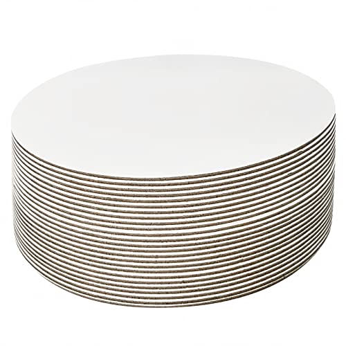 CHERRY 25-Pack 10 inch Sturdy Round Cake Boards, White Cardboard Cake Circles plate Scalloped Base,Pack of 25 - Image 2