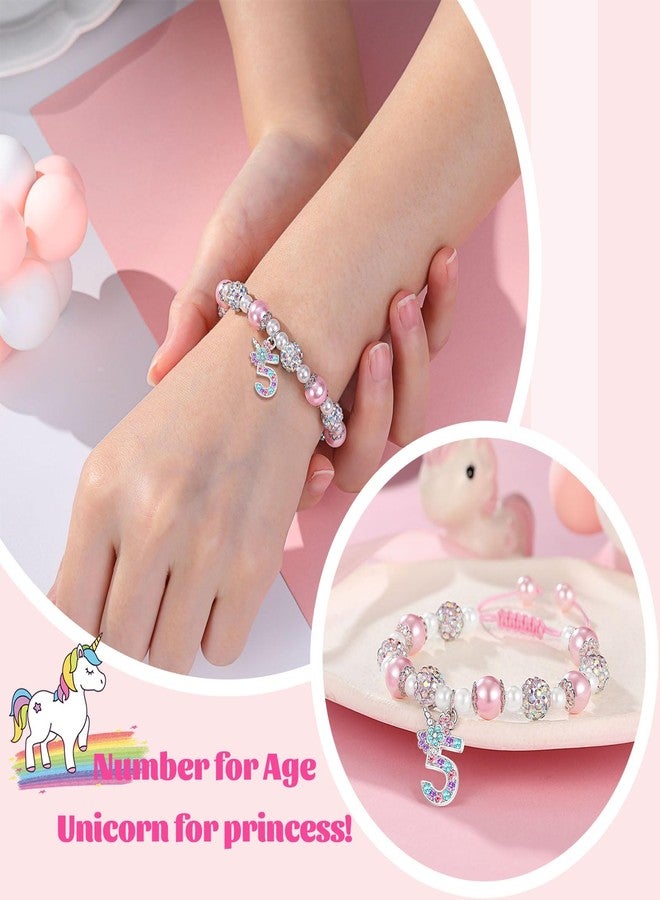 UPROMI Birthday Gifts for 3-12 Year Old Girl Unicorn Bracelet, Christmas Gifts for Daughter/Granddaughter/Niece, 5.2 inches, Stainless Steel, Cubic Zirconia - Image 2