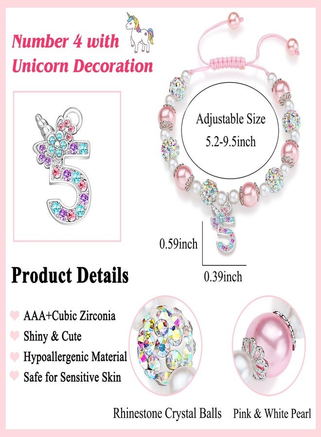 UPROMI Birthday Gifts for 3-12 Year Old Girl Unicorn Bracelet, Christmas Gifts for Daughter/Granddaughter/Niece, 5.2 inches, Stainless Steel, Cubic Zirconia - Image 4