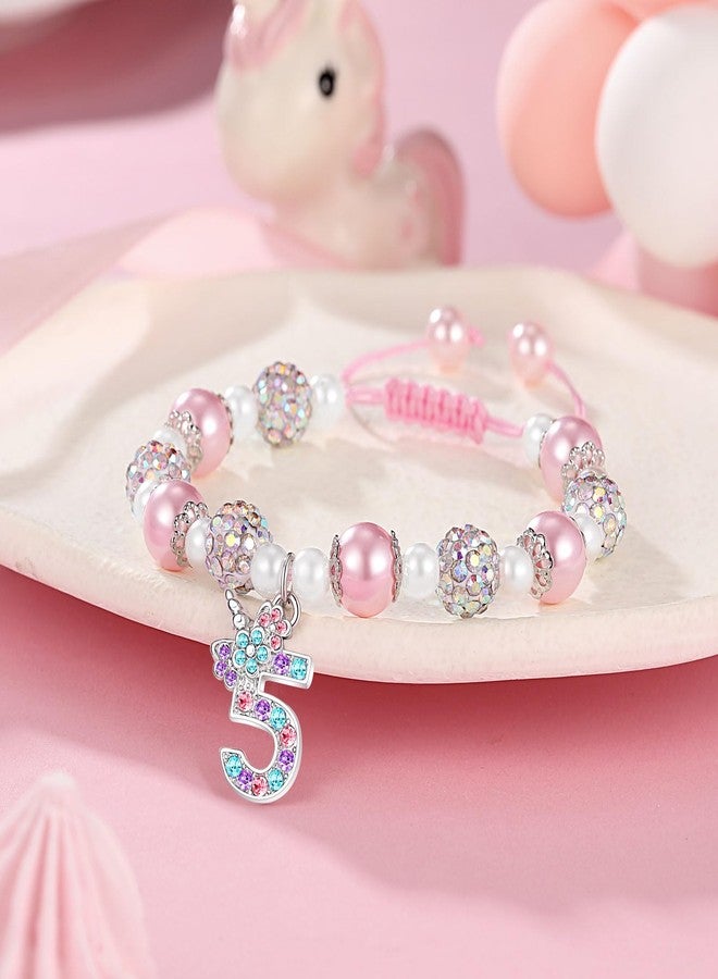 UPROMI Birthday Gifts for 3-12 Year Old Girl Unicorn Bracelet, Christmas Gifts for Daughter/Granddaughter/Niece, 5.2 inches, Stainless Steel, Cubic Zirconia - Image 3