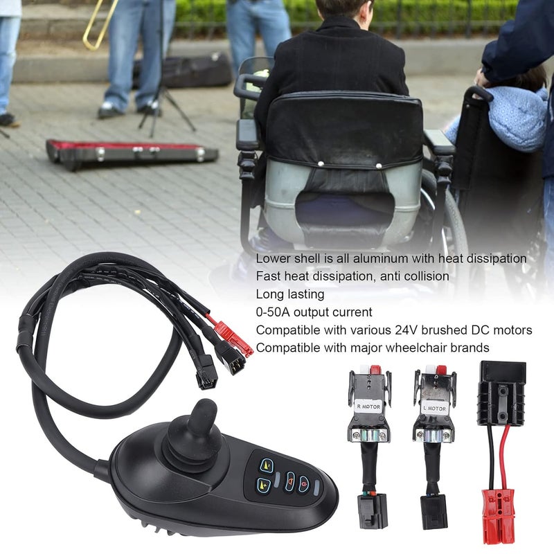 klarako Electric Wheelchair Joystick Controller Replacement Brushed Wheel Chair Joystick Controller Electric Function-0‑50a 24v Dc Motors - Image 4