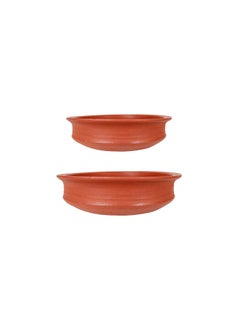 4U CRAFTS 4U Crafts India Online Combo Hand Made Earthen Pottery 23 Liter Red with LidClay HandiKadai Red23 Liter PreSeasoned Earthenware  - Image 3