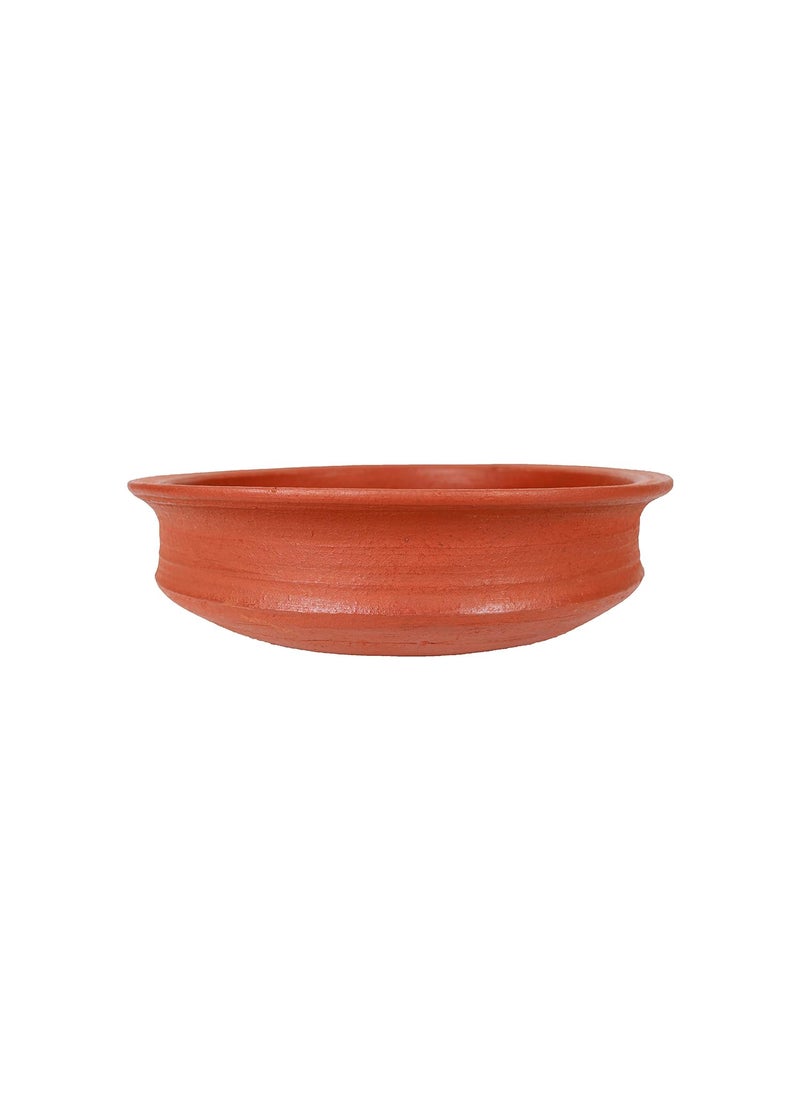 4U CRAFTS - 4U Crafts India Online Combo Hand Made Earthen Pottery 23 Liter Red with LidClay HandiKadai Red23 Liter PreSeasoned Earthenware - Image 1
