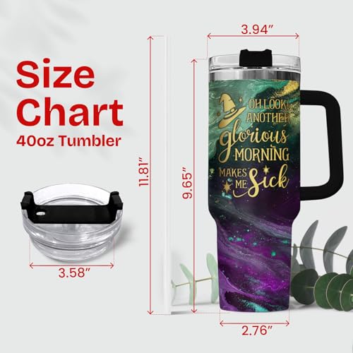 34HD Hocus Gifts for Women, Hocus Tumbler with Handle 40oz Stainless Steel, Witch Brew Tumbler, Movie Lovers, Sanderson Sister Gifts - Image 2