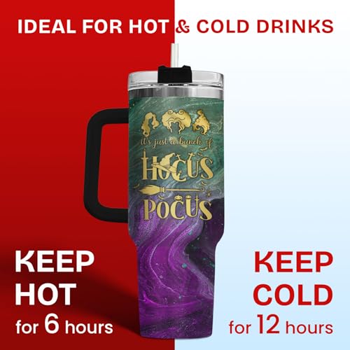 34HD Hocus Gifts for Women, Hocus Tumbler with Handle 40oz Stainless Steel, Witch Brew Tumbler, Movie Lovers, Sanderson Sister Gifts - Image 5