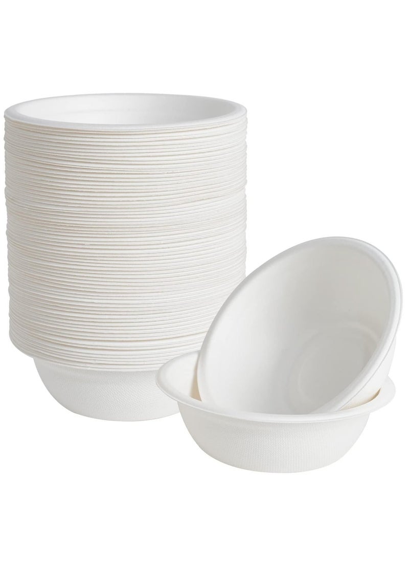 Generic Paper Bowls 100 Pack Disposable Compostable Bowls Heavy-Duty Biodegradable Soup Bowls Made of Natural Bagasse Eco-Friendly Sugarcane Bowls for Salad Dessert Milk Cereals 12oz  - Image 1