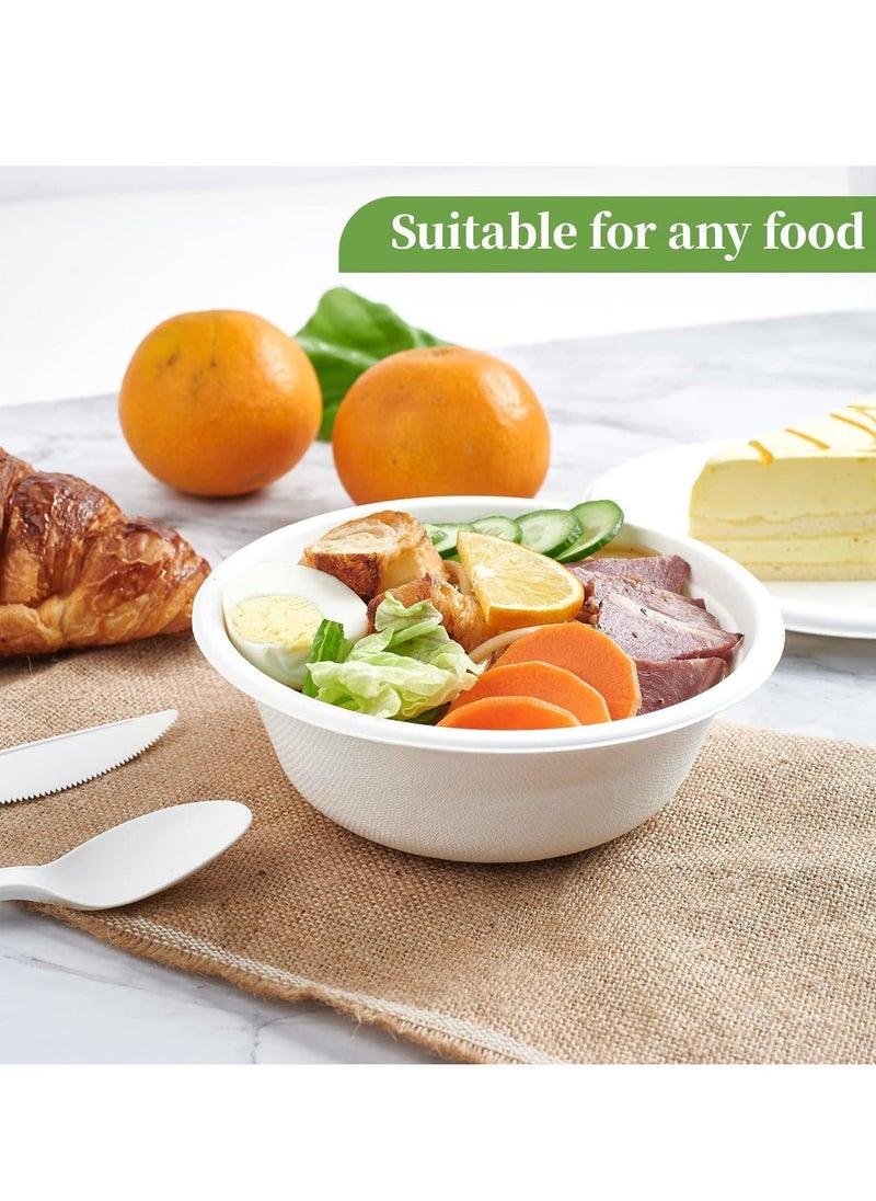 Generic Paper Bowls 100 Pack Disposable Compostable Bowls Heavy-Duty Biodegradable Soup Bowls Made of Natural Bagasse Eco-Friendly Sugarcane Bowls for Salad Dessert Milk Cereals 12oz  - Image 5