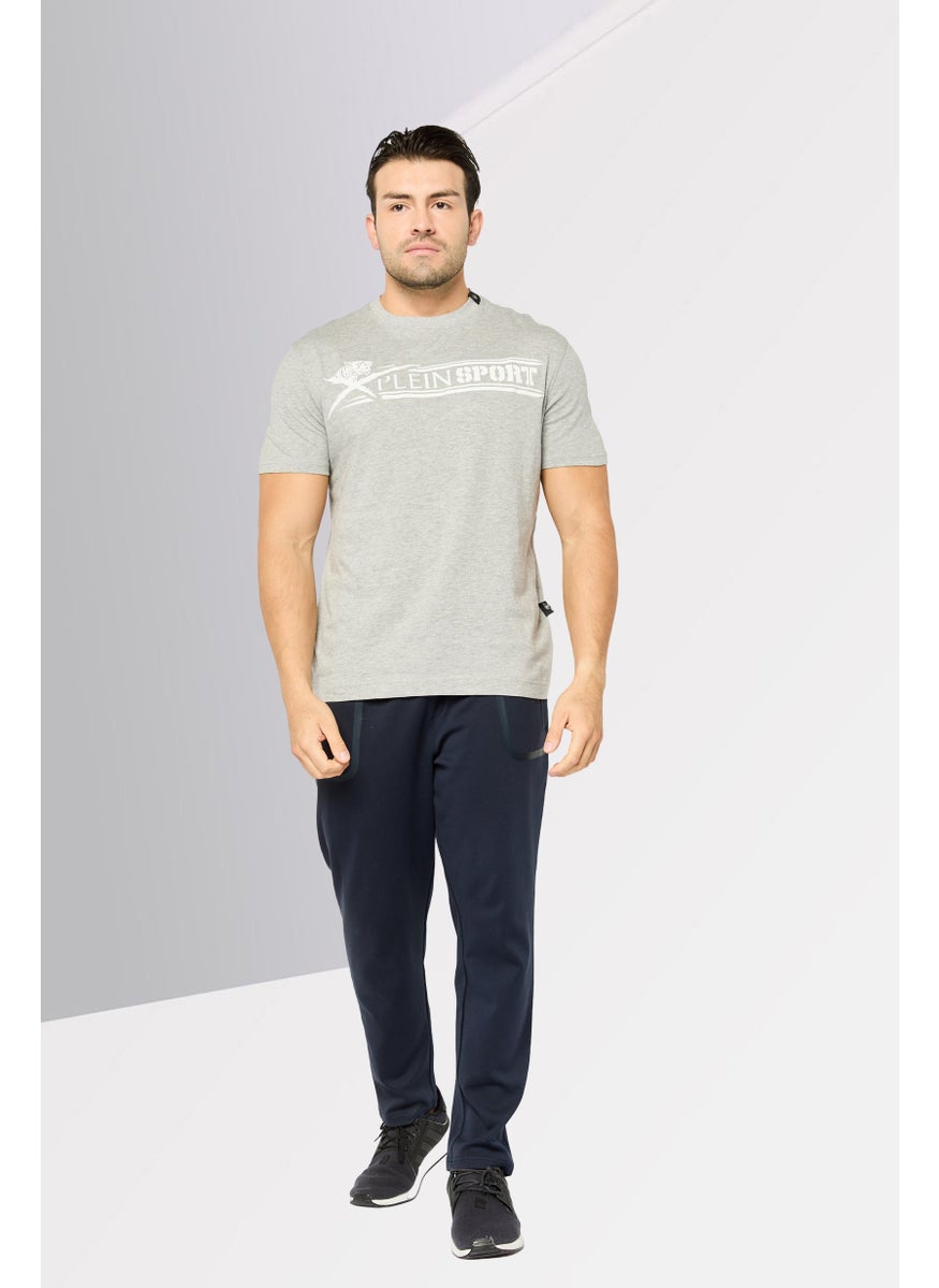 Plein Sport - Men Sportswear Fit Short Sleeve Outdoor T-Shirt, Grey - Image 1