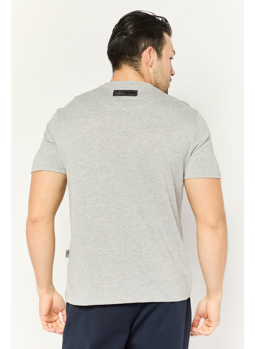 Plein Sport - Men Sportswear Fit Short Sleeve Outdoor T-Shirt, Grey - Image 1