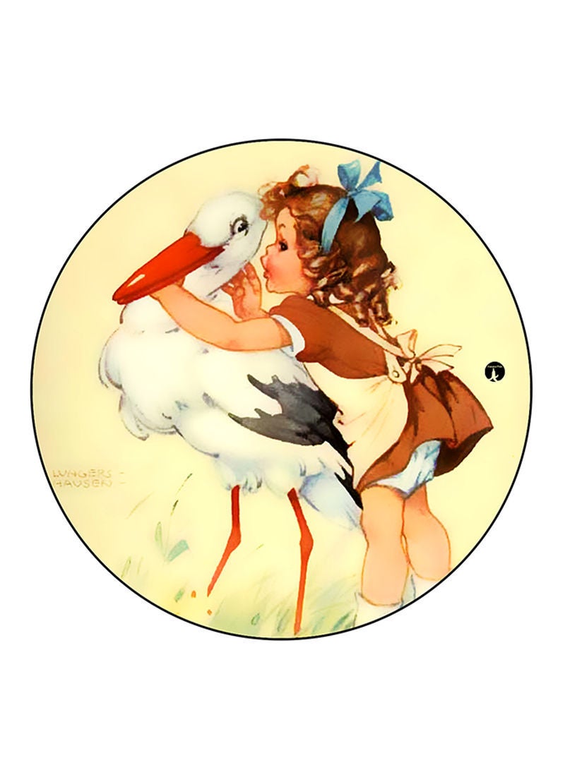 RKN Vintage Art Printed Large Pin Multicolour - Image 1