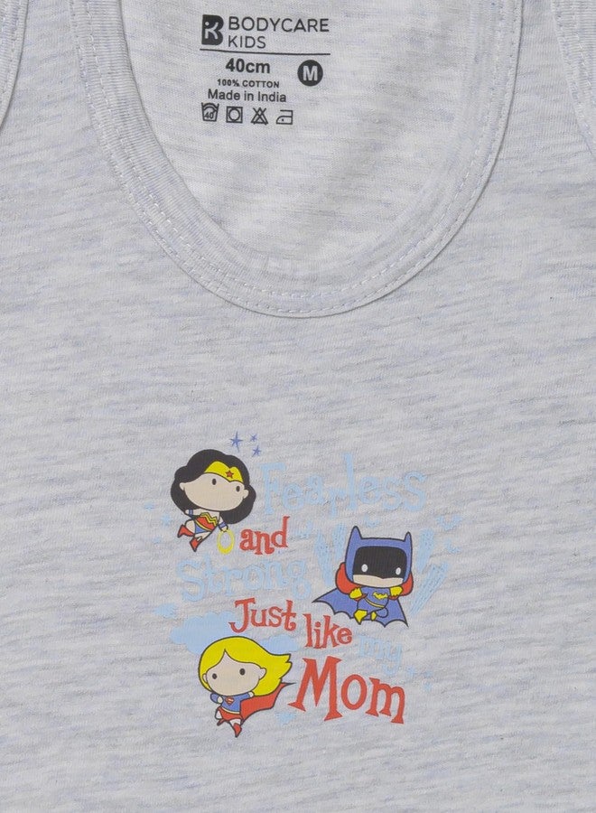 BODYCARE Unisex Cotton Regular Fit Baby Round Neck Sleeveless Vest Pack of 3 - Assorted 18-24M - Image 3