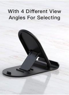 Generic Foldable Stand Holder For Mobile Phones, Tablets Suitable for All Devices - Black  - Image 2
