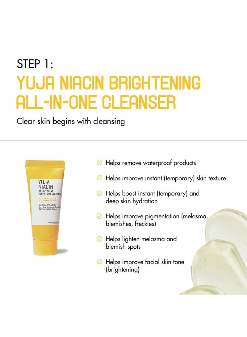 DubaiGallery Yuja Niacin Anti-Blemish Starter Kit - Includes Toner 30Ml + Serum 10Ml + Gel Cream 30G + Sleeping Mask 20G - For Natural Brightning Of Skin - Set Of 4 Travel Kit 100ml - Image 3