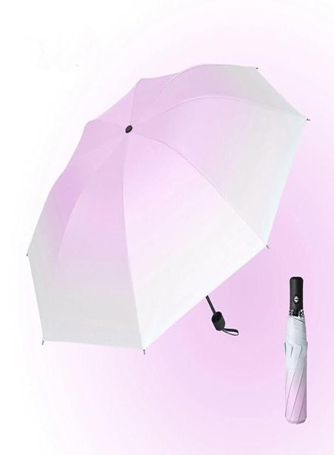 ZEYFLEEB Umbrella, UV Big Size Umbrella for Sun Protection Rain Windproof Strong large 3-fold for men women kids boys girls Perfect small & stylish Windproof & Compact (Orchid Purple) - Image 2