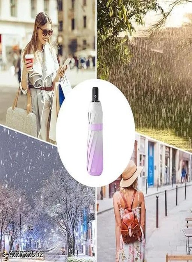 ZEYFLEEB Umbrella, UV Big Size Umbrella for Sun Protection Rain Windproof Strong large 3-fold for men women kids boys girls Perfect small & stylish Windproof & Compact (Orchid Purple) - Image 4