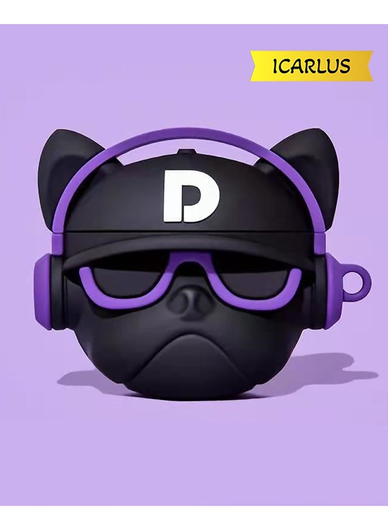 3D Cartoon Cute Silicone Earbuds Cover for AirPods Pro 2nd Generation Case Compatible with Airpods Pro Case 2nd/1st Gen (2023/2022/2019) - Hip-hop Bulldog - Image 1