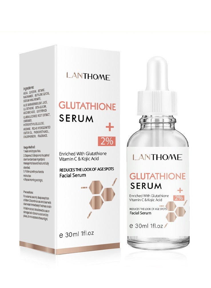 Lanthome Glutathione Face Serum Hydrating Moisturizing Brightening Skin Reduces Fine Lines & Wrinkles, Heals, and Repairs Skin for Day and Night Use - Image 1