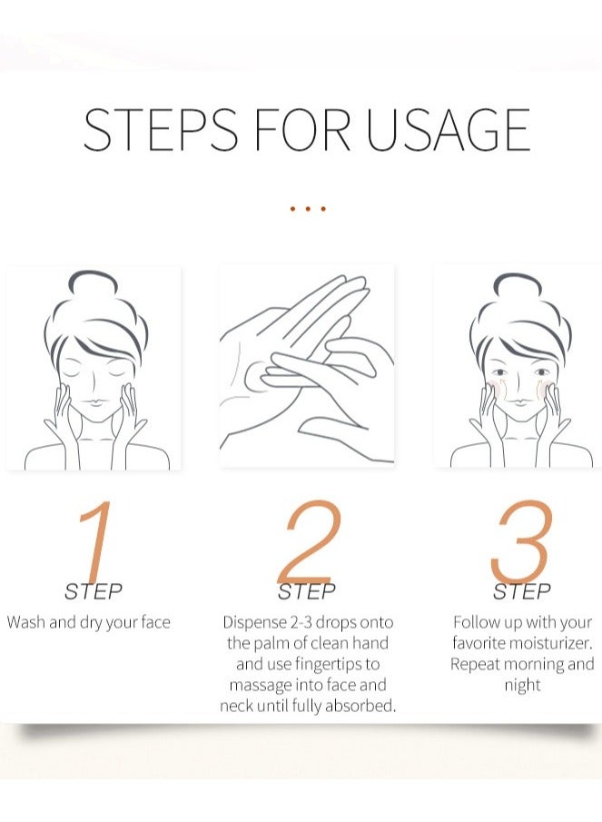 Lanthome Glutathione Face Serum Hydrating Moisturizing Brightening Skin Reduces Fine Lines & Wrinkles, Heals, and Repairs Skin for Day and Night Use - Image 4