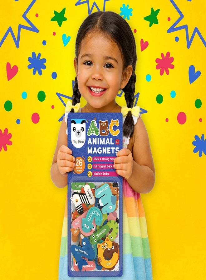 Play Panda ABC Animal Magnetic Capital Letters for Kids - 26 Uppercase, Fridge Magnet, Learning Educational Toy, Non-Toxic, Durable, Large Size, Age 3+ - Image 3