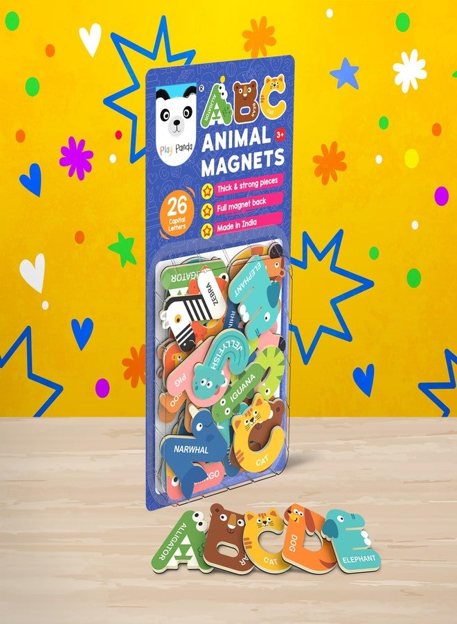 Play Panda ABC Animal Magnetic Capital Letters for Kids - 26 Uppercase, Fridge Magnet, Learning Educational Toy, Non-Toxic, Durable, Large Size, Age 3+ - Image 5