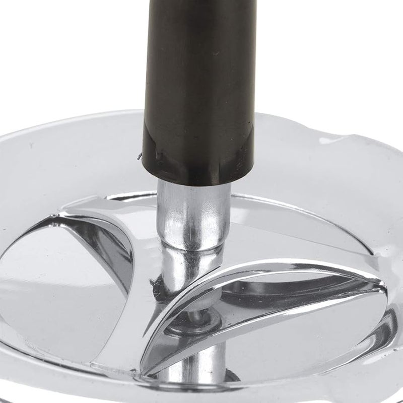 Black Metal Smoking Ashtray Indoor Outdoor Round Push Down Small Size 29 9 X 15 X 6 7in - Image 3