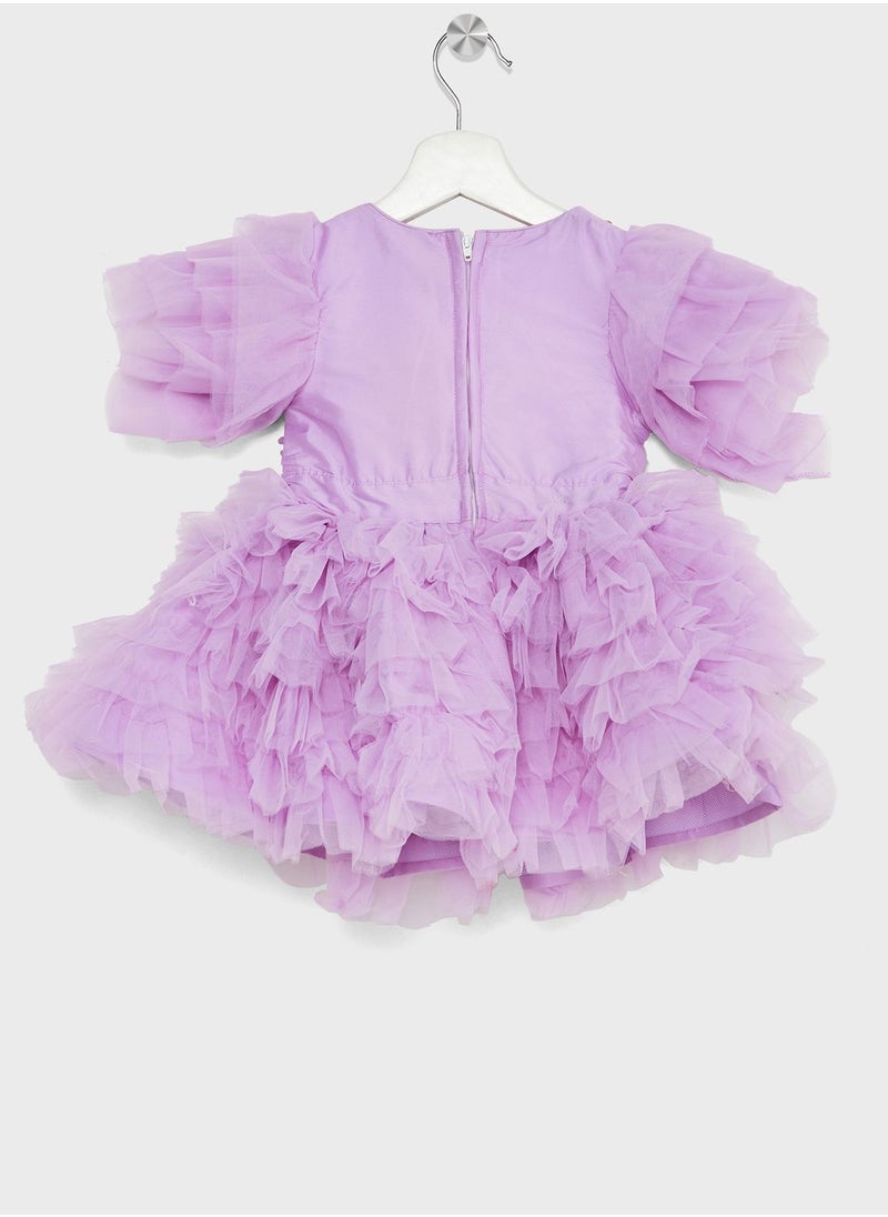 Pinata - Girls Sequins Embellished Ruffle Evening Dress - Image 1