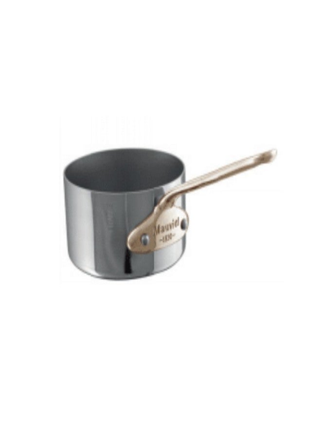 Mauviel M'Minis Stainless Steel Sauce Pan With Brass Handle, 3.5-in, Made in France - Image 1