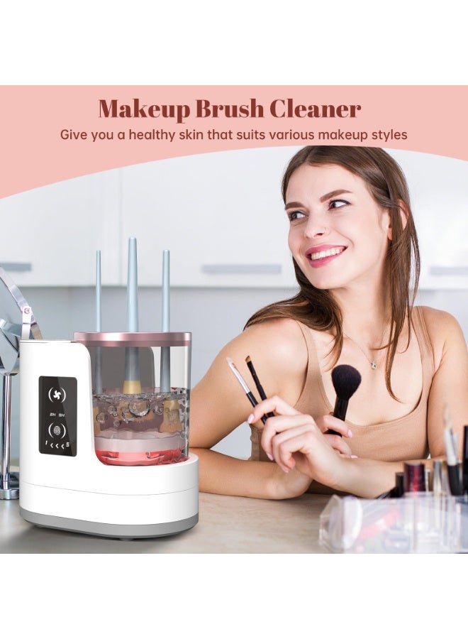 3-in-1 Makeup Brush Cleaner - Automatic cleaning and drying, innovative device for quick and safe brush cleaning, suitable for all sizes of beauty makeup brush sets, blush brushes, sponges - Image 5