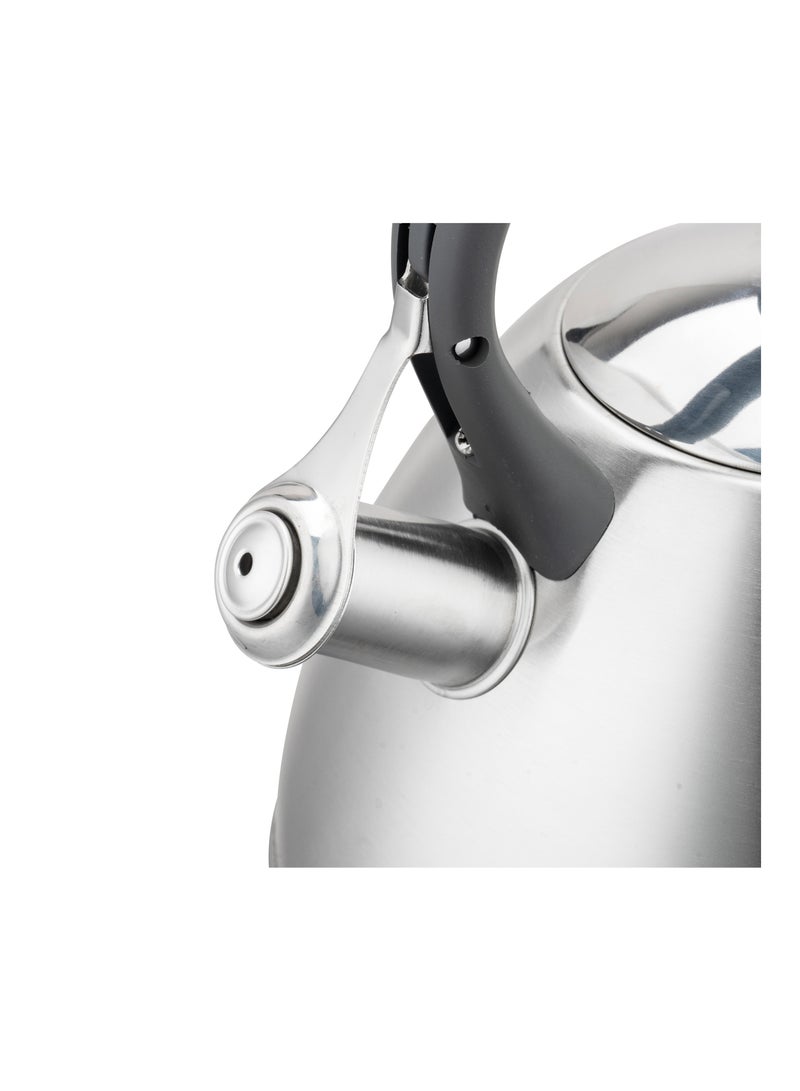 Cuisine Art Cuisine Art BRIN Stainless Steel Whistling Tea Kettle 2.5L, Silver, Nylon Handle, Satin Finish, 201 Stainless Steel, Soft Touch Coating, 18/0 Single Bottom, Suitable for use on all stove tops  - Image 5
