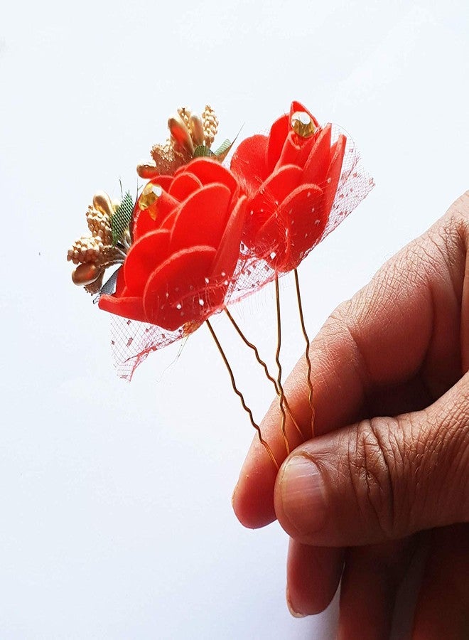 Foreign Holics Bridal Hair Accessories Juda Hair Pins For Your Hair Bun For Women 12 Pcs (M7) - Image 4