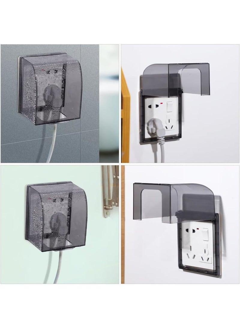 SYOSI Electric Outlet Cover, 2-Pack Wall Switch Socket Face Plate Panel, Baby-Proof Weatherproof Outlet and Switch Cover for Bathroom Kitchen Home Safety, Durable Plastic - Image 4