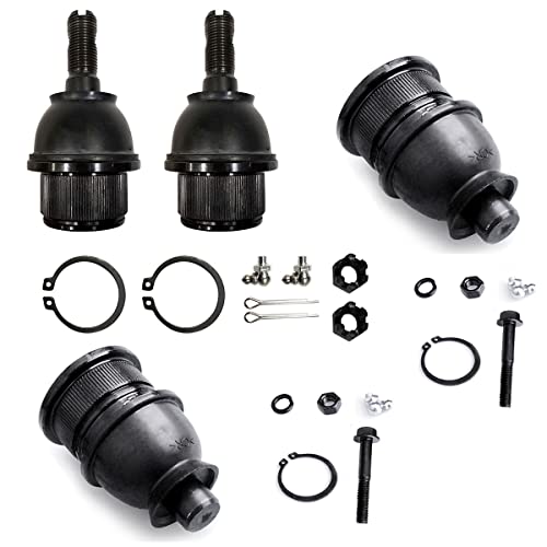 KFVF 4 Pack Front Lower Upper Ball Joint Kit for Chevrolet Trailblazer 02-09, SSR 03-06, for GMC Envoy 02-09, Saab 9-7x 05-09, K6663 Lower Ball Joint K6664 Upper Ball Joint - Image 1