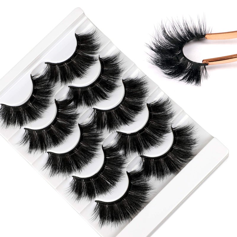 zanlufly Faux Mink Eyelashes Thick Lashes Volume Dramatic False Eyelashes Luxury Volume Soft Handmade Reusable Lashes Pack - Image 1