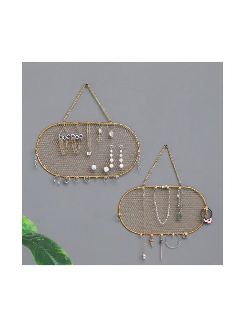 1pc Nordic Light Luxury Golden Iron Wall Jewelries Organizer - Image 5