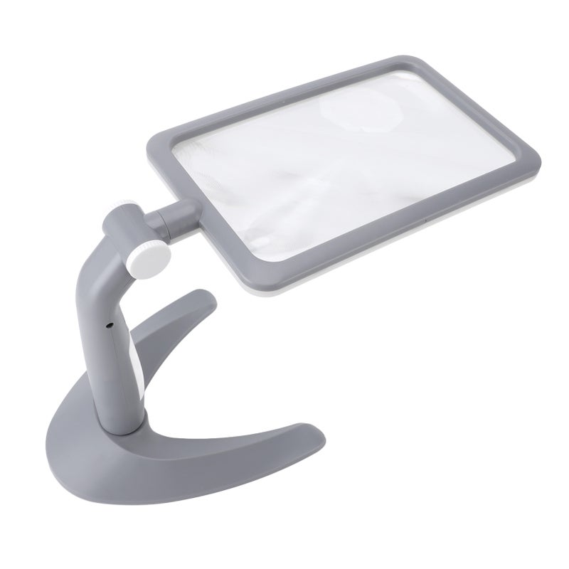 Magnifying Glass with Light Stand 48 LEDs 2.5X Rotating 3 Color Temp Adjustable Magnifier for Reading Seniors Low Vision Black - Image 4