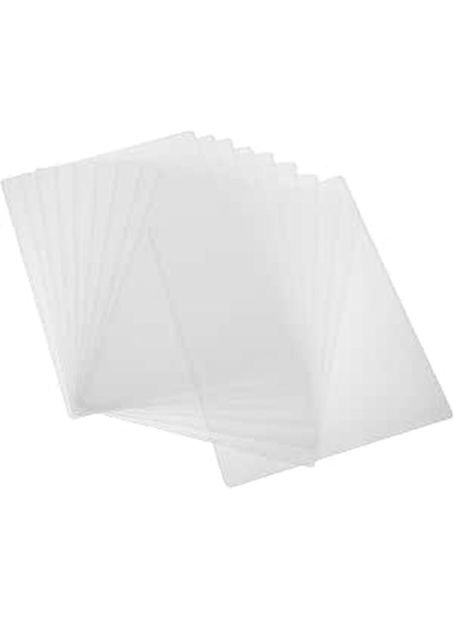 10Pcs 8.5x11 Inch Rigid PVC Sheet Protectors Waterproof Document Photo Sleeves - Image 1