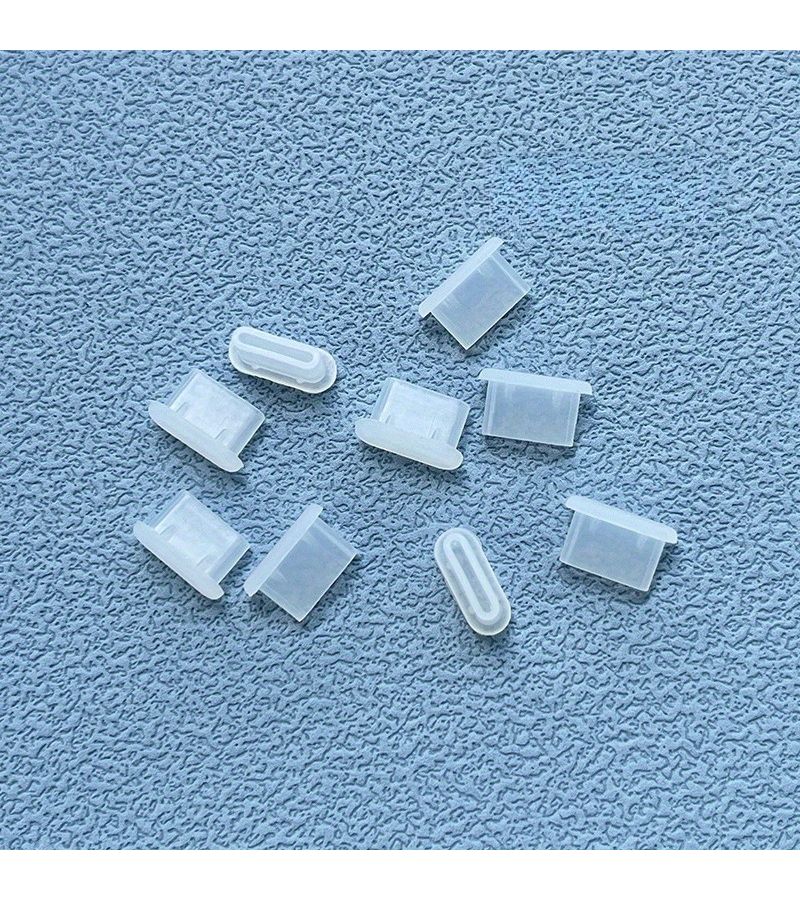 7Pcs Black Type C Dust Proof Silicone Covers Durable Protective Phone Charging Port Plugs - Image 5