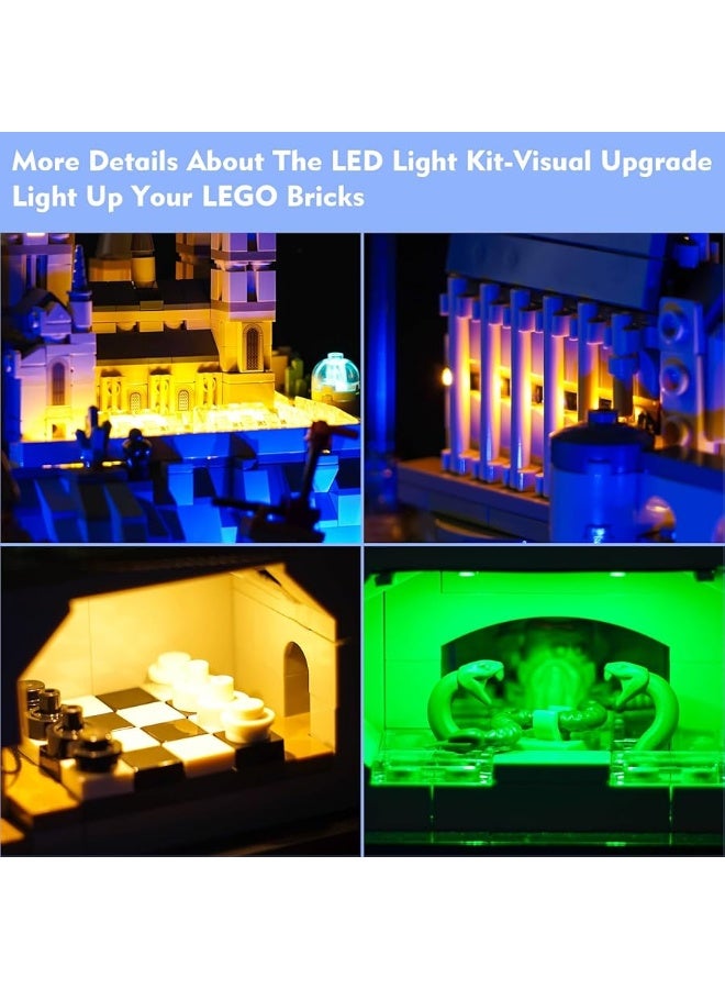 Vonado VONADO Updated LED Light Kit for Lego Hogwarts Castle and Grounds 76419, Creative Lighting Set Accessories Compatible with Lego 76419 Building Set (Lights Only, No Models)  - Image 3