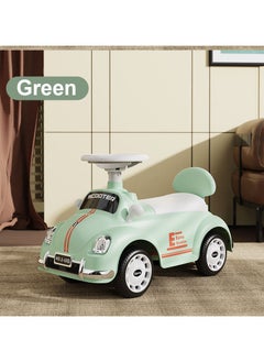 MG Kids Ride-On Car Scooter | Push Ride Toy for 1 to 5 Years | Under-Seat Storage | Music & Lights | Sturdy Wheels- White & Green  - Image 3