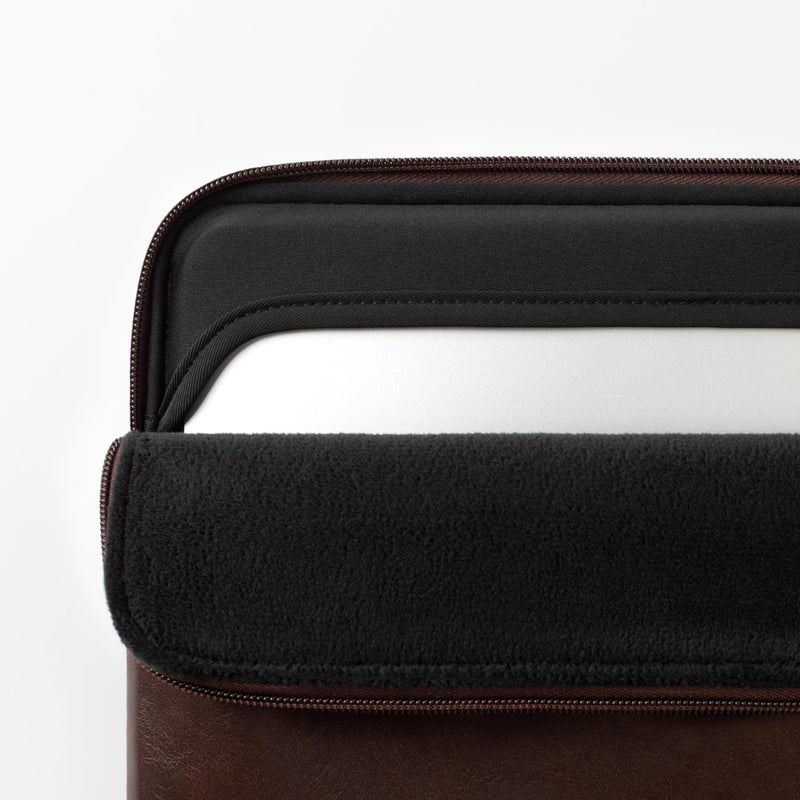 Comfyable Slim Protective Laptop Sleeve Compatible with 13/13.3/14 Inch MacBook Air & MacBook Pro, Mac Travel Case, Laptop Pouch, Slim PU Leather Cover M5/M4/M3/M2/M1 2025-2021, Briarwood - Image 2
