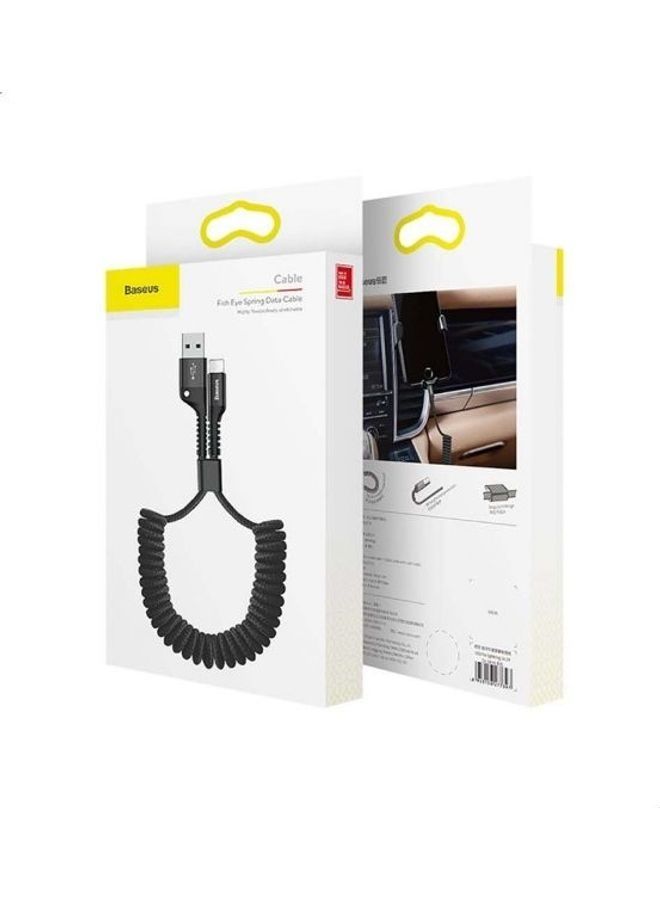 نيبمينينت كابل USB Type C للسيارة، قابل للسحب (بطول 3 قدم) مجعد A إلى USB-C سريع الشحن متوافق مع أجهزة سامسونج جالاكسي S10 S9 S8 بلس نوت 9 8، موتو زي، إل جي 5/G6/V20، أسود - Image 2