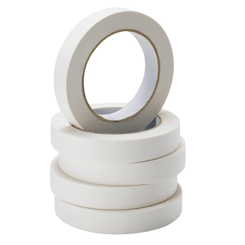 شريط الفريزر القابل للكتابة Eaasty 328 ياردة مقاوم لدرجات الحرارة المنخفضة سهل التمزيق قابل للإزالة بدون بقايا لشريط الفريزر لحاويات الطعام الثلاجة 6 لفات 5468 ياردة لكل لفة أبيض 079 بوصة