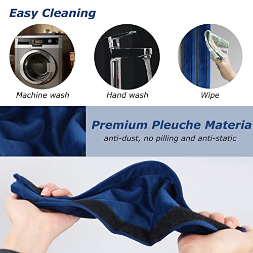 Daixers 3PCS Refrigerator Door Handle Covers Kitchen Decor Keep Appliance Clean Anti-Static Stains for Fridge Dishwashers Velvet (Blue) - Image 5