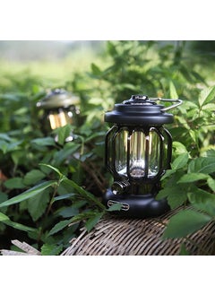 CPEX CPEX Outdoor Retro USB Rechargeable Camping Lantern Camping Tent Light LED Portable Lantern Garden Light Camping Atmosphere Decorative Chandelier Black  - Image 2