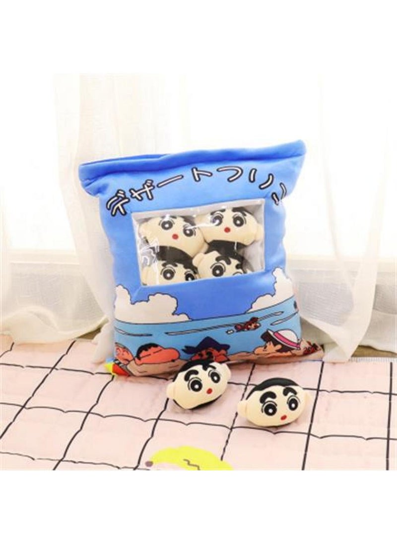 General Lovely Snack Pillow Stuffed Animal Toys Pudding Decorative Removable Crayon Shin-chan Dolls Creative Toy Gifts For Teens Girls Kids  - Image 1