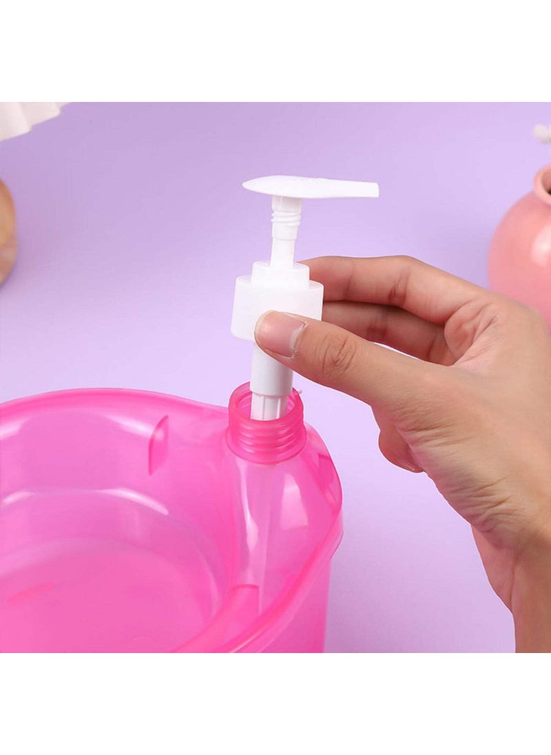 Generic - Double Layer Liquid Soap Dispenser with Pump and Sponge Practical for Hotel Sink Clear Soap Dispensing Liquid Pump Bottle for Home Kitchen Rectangle (2 in 1) - Image 1