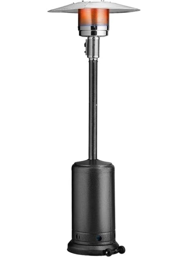 Outdoor Patio Heater, Mushroom-Style Propane Gas, Black Metal Stand - Image 1